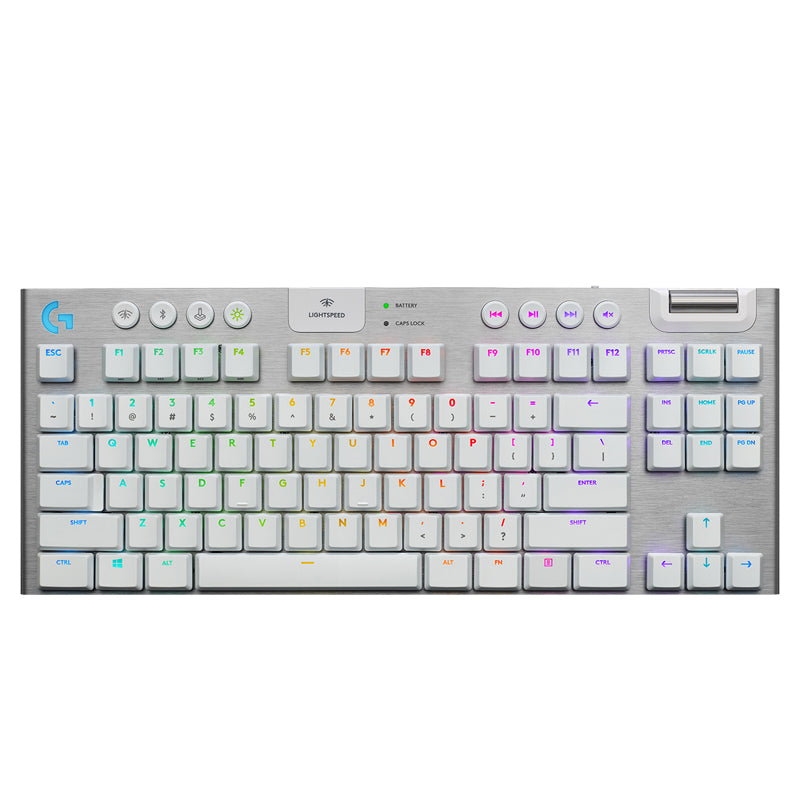 Logitech G915 TenKeyLess Wireless RGB Mechanical Gaming Keyboard - White - Tactile Logitech G915 TenKeyLess Wireless RGB Mechanical Gaming Keyboard - White - Tactile